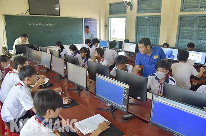 84 thí sinh huyện Châu Thành tham gia thi tin học trẻ 